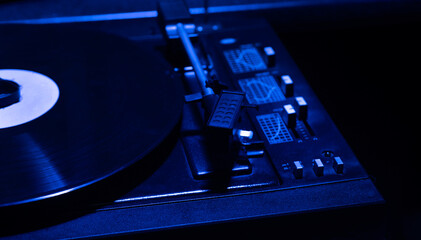 musical abstract background with vinyl records