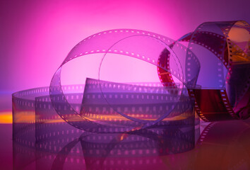 cinematic abstract background with film strip