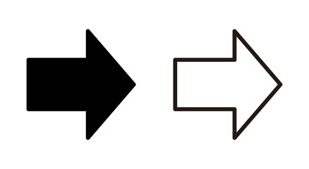 Arrow icon symbol for apps and websites. Arrow sign and symbol for web design.