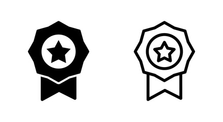 Badge icon symbol for apps and websites. Awards icon vector. Achieve sign and symbols. Stamp