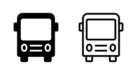 Bus icon symbol for apps and websites. bus sign and symbol