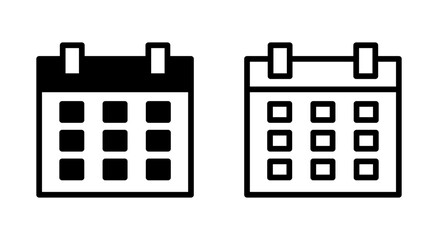 Calendar icon symbol for apps and websites. Calender sign and symbol. Schedule icon symbol
