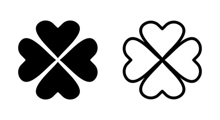 Clover icon symbol for apps and websites. clover sign and symbol. four leaf clover icon.