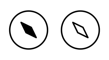 Compass icon symbol for apps and websites. arrow compass icon sign and symbol