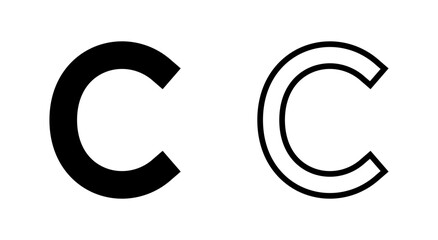 Copyright icon symbol for apps and websites. copyright sign and symbol