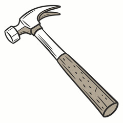 Illustration of a hammer, a tool for construction