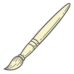 Illustration of a fine tipped paint brush