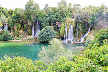 Kravica Waterfall in the Nature of Bosnia and Herzegovina