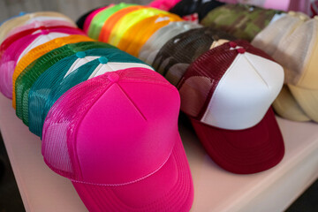 Hats on a table