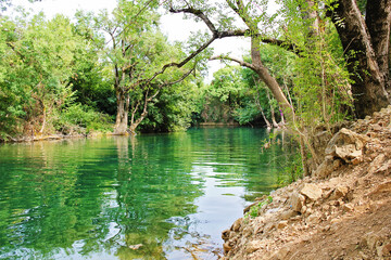 Beautiful Trebižat River in Bosnia and Herzegovina at Kravica Waterfall