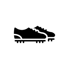 Simple silhouette illustration of a pair of soccer cleats, perfect for sports graphics and design projects