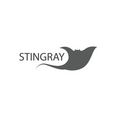 Stingray logo ilustration vector flat design