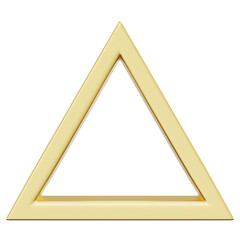 3D Gold Triangle Frame Icon