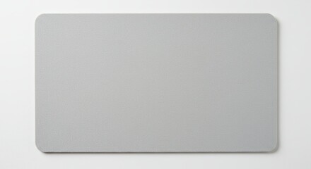 Blank Gray Card on White Background Minimalist Design.