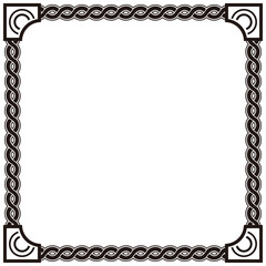 Arabic frame and border rope shape ornament