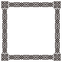 Arabic frame and border symetric ornament