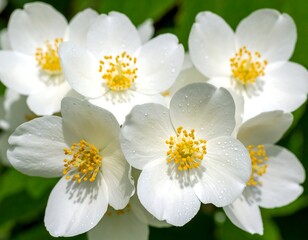 Fototapeta premium Close-up of fragrant white flowers