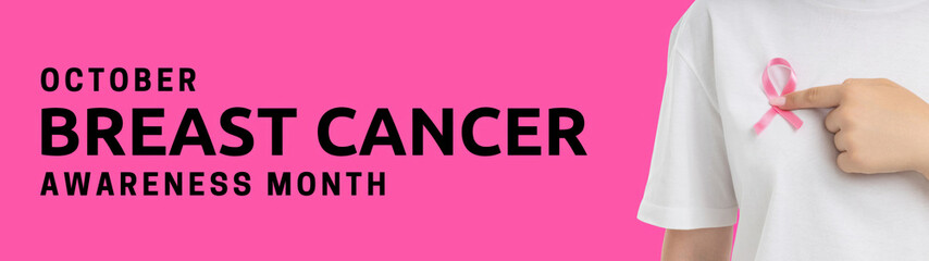 People raise awareness for breast cancer by wearing pink ribbons