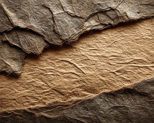 Close-up of textured brown paper layers showcasing natural paper craftsmanship.