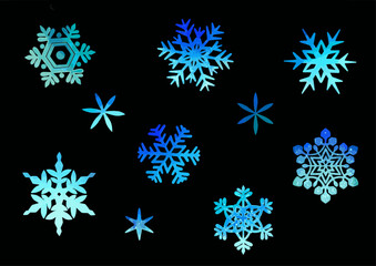 雪の素材セット