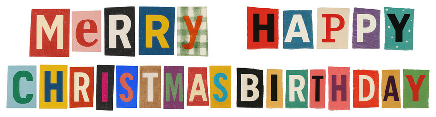 Colorful festive holiday greetings