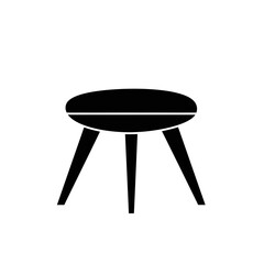 Round Table Icon – Modern Furniture, Dining, Coffee Table Vector Symbol