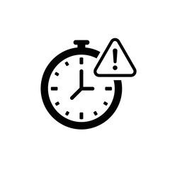 Deadline Alert Icon – Time Warning, Urgency, Schedule Reminder Vector Symbol