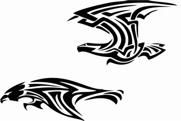Tribal Birds Mascot - Two Win...