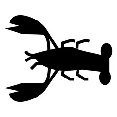vector illustration of a lobster sea animal