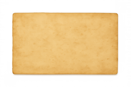 Old vintage parchment paper texture with rounded corners and grunge aged blank empty background