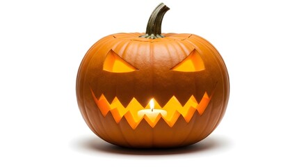 Obraz premium halloween pumpkin isolated on white