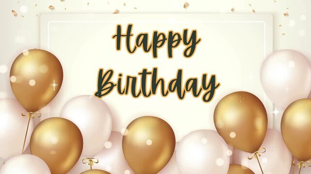 Design video birthday happy easter card with eggs