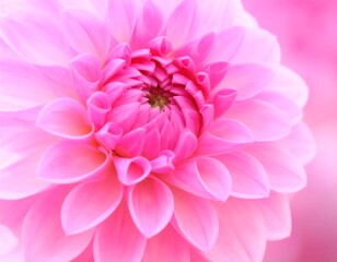 Close-up of a delicate pink dahlia