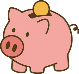 pink piggy bank