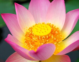 Close-up of a delicate pink lotus flower (1)