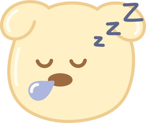 White dog face_sleepy