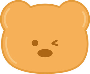 Brown bear face_wink