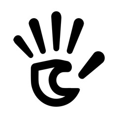 Stylized Hand Gesture Icon