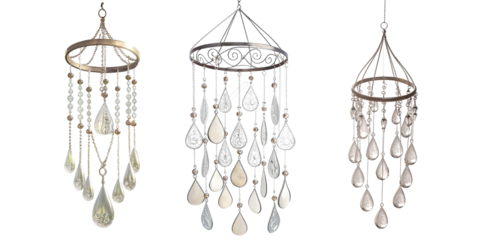 Elegant hanging crystal and bead ornaments bring luxurious sparkle and sophisticated charm to any decorative setting or design project.