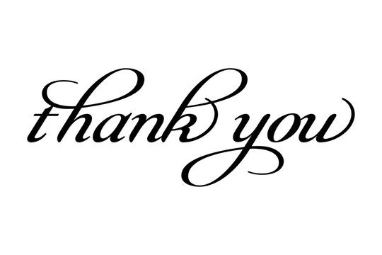 thank you - 手書き風の筆記体で書いたThank You（ありがとう）の文字（カリグラフィー）
