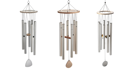 Elegant wind chimes with soothing sounds create a tranquil atmosphere, bringing a touch of zen and relaxation to your home or garden space