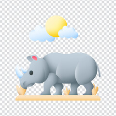 Rhino Wildlife Icon