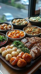 Sumptuous food posing
