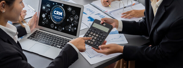 Business intelligence and data analysis concept. Analyst team working on financial data analysis...