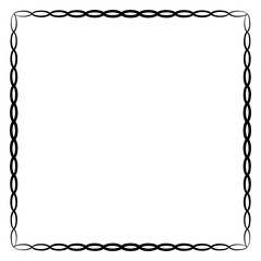 Obraz premium 사슬 패턴 빈티지 프레임 일러스트