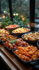 Sumptuous food posing