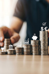 Financial growth and investment success with coins