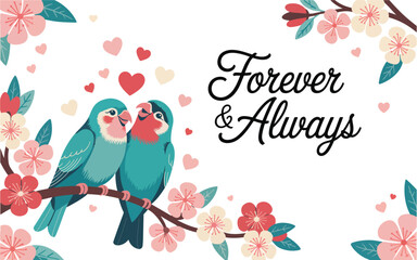 Cute cartoon tropical macaw parrot vector illustration with green leaf design and a flower on a tree branch © srdesignhouse