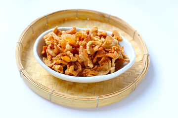 Crispy pork rinds with crunchy texture.
