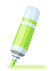 highlighter vector illustration - stationery illustration